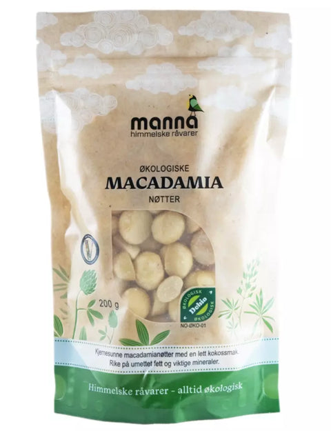 Macadamianøtter, 200 g, Manna