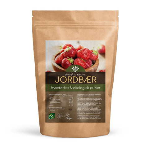 Jordbærpulver - Frysetørket  - 250g